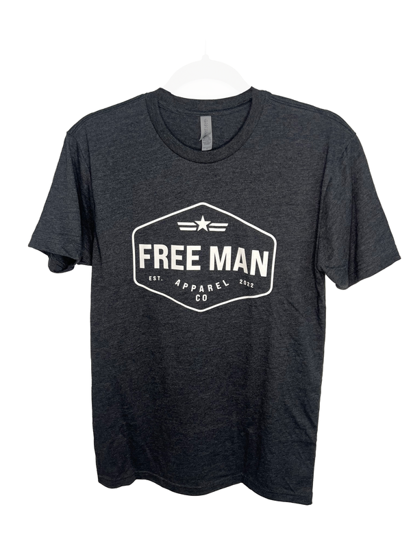 Free Man Diamond Shirt in Charcoal