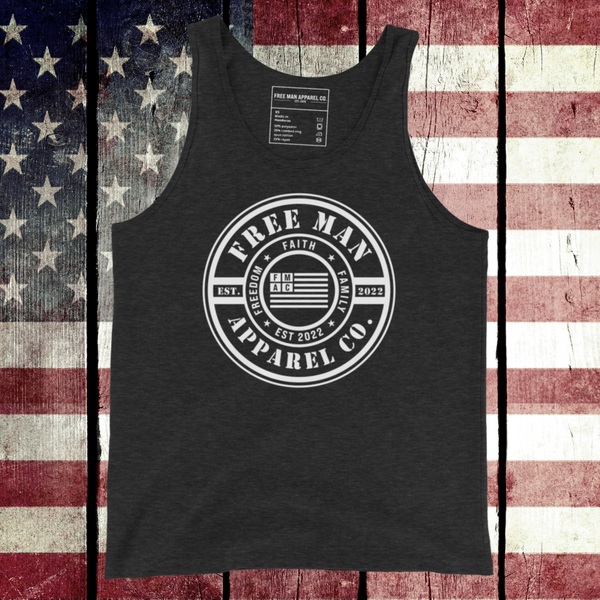 Faith, Family, Freedom White Logo Tank Top