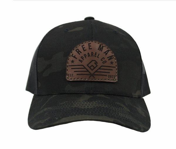 The Eagle Retro Trucker in Black Multicam