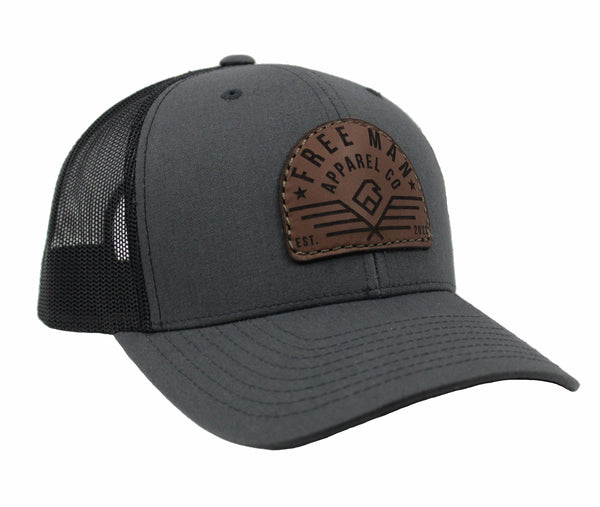 The Eagle Retro Trucker in Charcoal