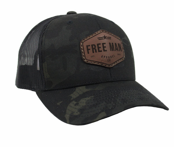 The Founder Retro Trucker in Black Multicam