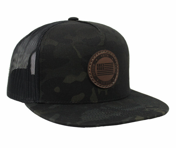 The Principle Flat Bill in Black Multicam