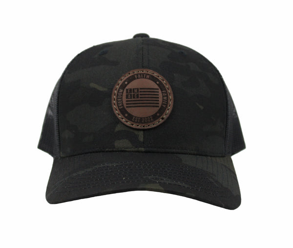 The Principle Retro Trucker in Black Multicam